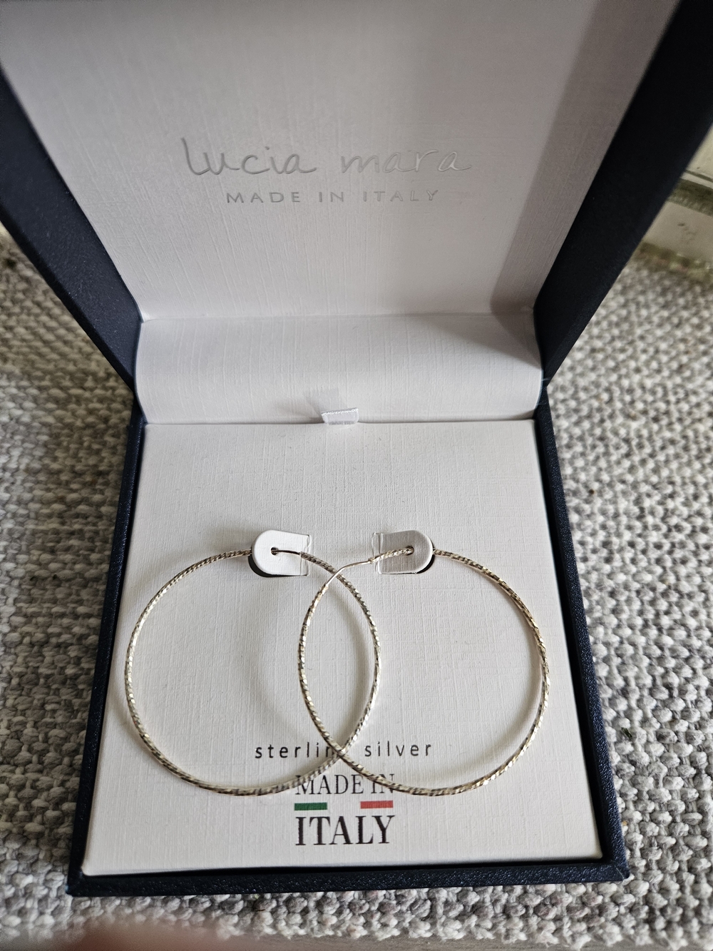 Gold-Tone Textured Hoop Earrings